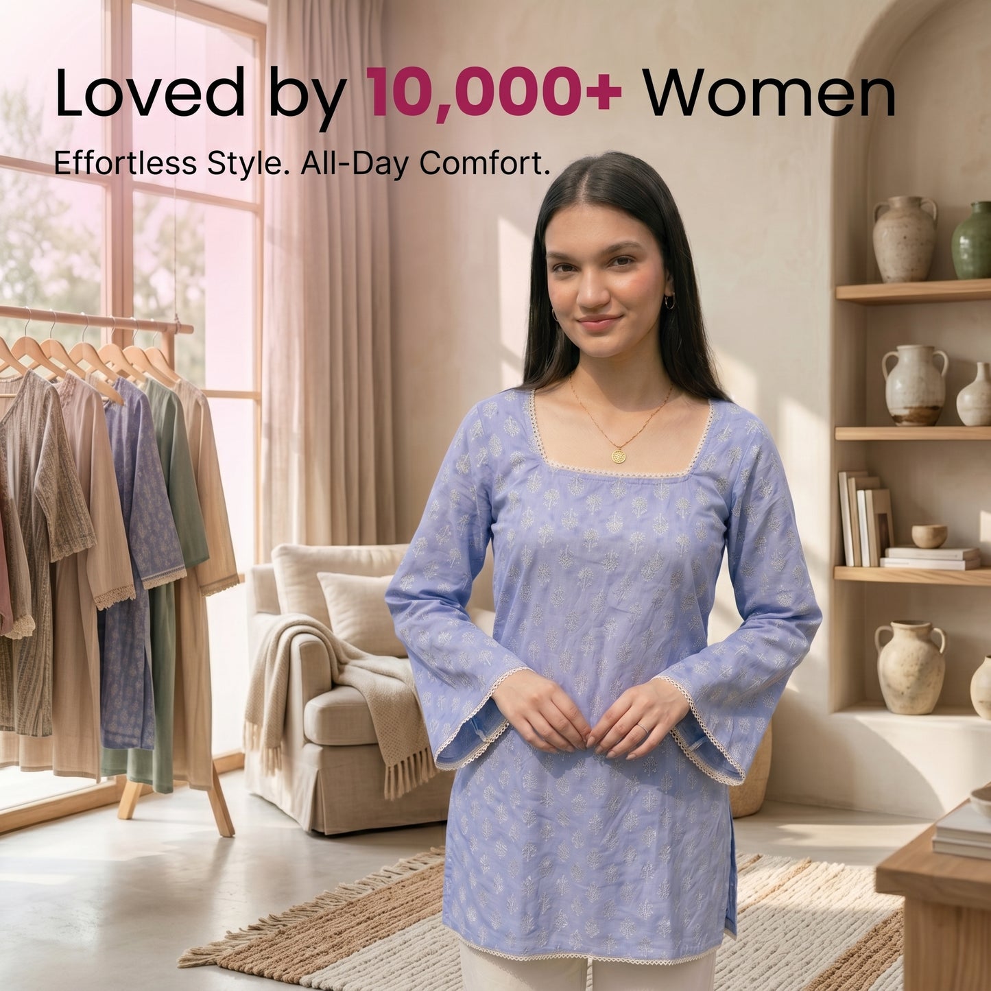 Azure Breeze Short Kurti 💙✨