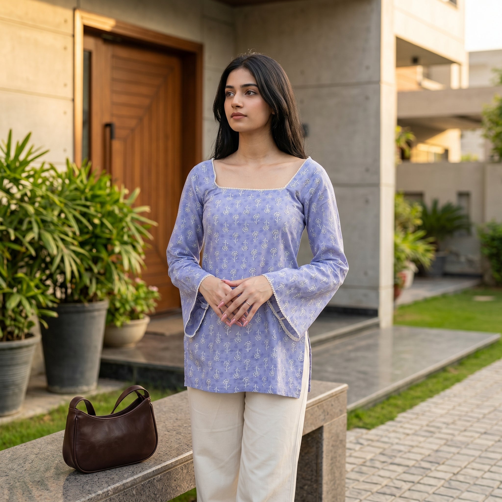 Azure Breeze Short Kurti 💙✨