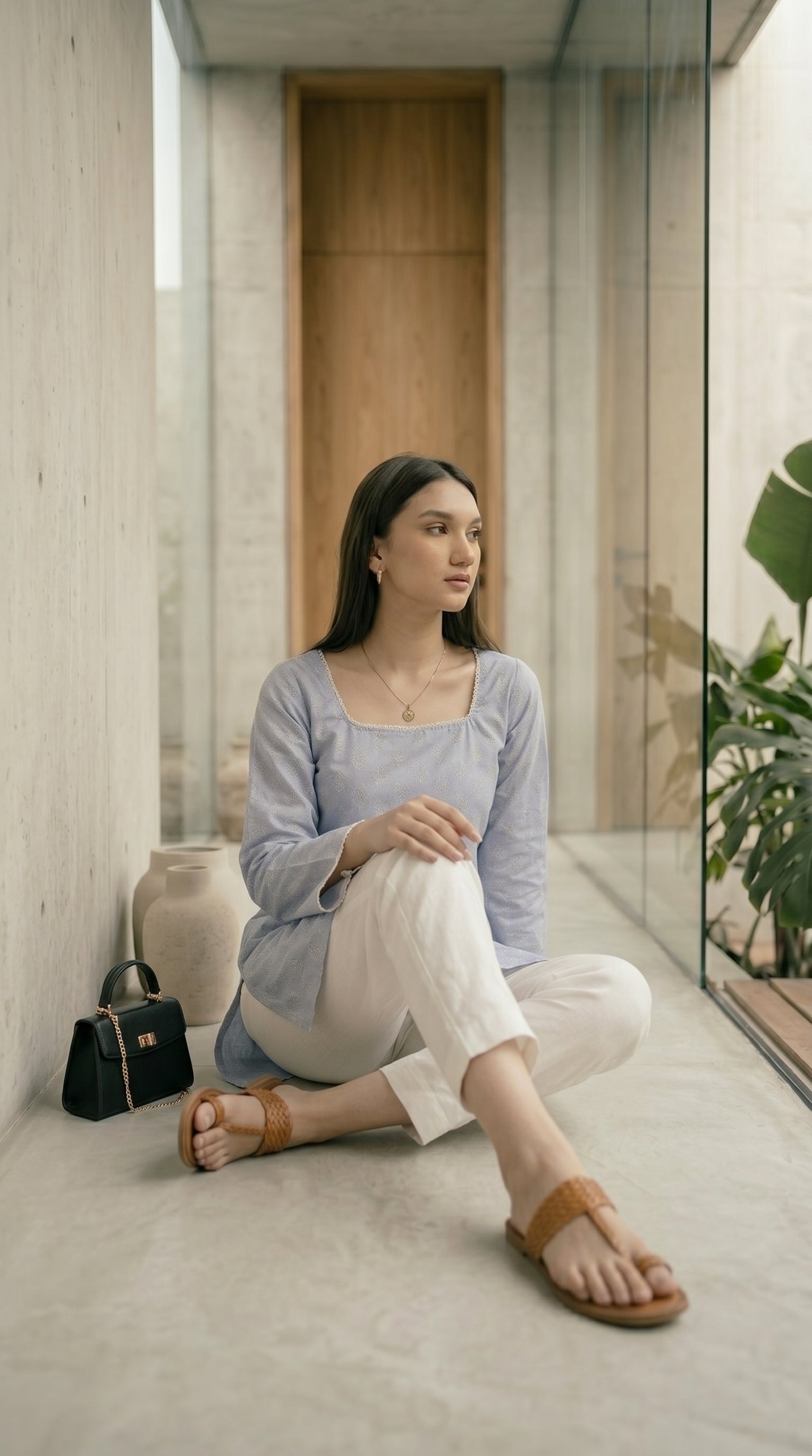 Azure Breeze Short Kurti 💙✨