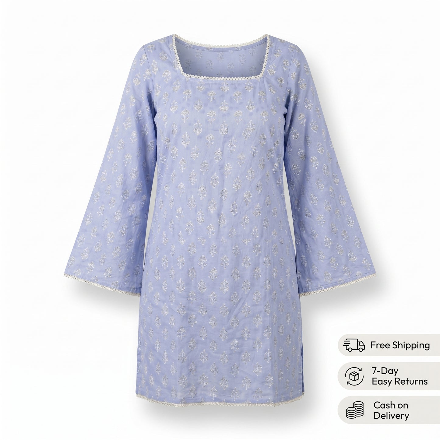 Azure Breeze Short Kurti 💙✨
